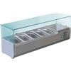 FORCAR-COLD VRX1400-380-FC Vetrina refrigerata inox aisi 201 per bacinelle