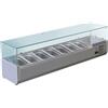 FORCAR-COLD VRX1500-330-FC Vetrina refrigerata inox aisi 201 per bacinelle