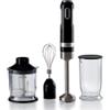 Ariete Moderna Nero (602/02) Frullatore Ad Immersione Con Bicchiere, Tritatutto E Frusta Tasto Turbo 1000W