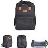 CANGAROO Zaino Borsa Fasciatoio Liana 2in1 Pieghevole Nero