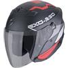 Scorpion casco jet Exo-230 Band - Nero Opaco Rosso Argento