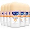 Sanex Antitraspirante roll on dermo sensibile 50 ml confezione da 6, deodorante per pelli sensibili, 0% di alcol o etanolo, (6x50 ml) (la confezione può variare)
