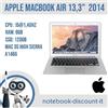 Apple MacBook air 13" A1466 2014 i5 8gb Ram 120 ssd - Apple Charger -LEGGI INFO