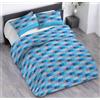 Riad Arredo Set Copripiumino Morbido 100% Puro Cotone Italiano - Parure Sacco Piumino con Federe Made in Italy (Tartan Blue, Matrimoniale 250x240 + 2 federe 52x82)