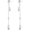 SLUYNZ 925 Argento sterlina CZ Goccia Orecchini Pendenti Catena per Donne Ragazze Adolescenti Lacrima Penzolanti Orecchini Nappa Scintillante CZ Borchie Catena