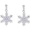SLUYNZ 925 Argento Sterlina Scintillante CZ Fiocco di Neve Orecchini a Perno per Donne Ragazze Adolescenti Orecchini Fiocco di Neve
