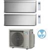 Daikin Climatizzatore GARANZIA ITALIA Daikin Stylish Silver WiFi Dual Split Inverter 9000 + 12000 BTU con U.E. 2MXM40A9 Classe A+++/A++ NOVITA' 2024