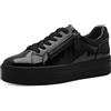 Jana Sneaker da Donna Low 8-23767-43, Scarpe da Ginnastica, Laccato Nero, 37 EU Larga