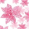 Boao 24 Pezzi Natale Poinsettia Glitter Ornamento dell'albero di Natale Fiori di Natale Ornamento Decorazione (Rosa)