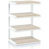 Norstone Esse, mobile da pavimento, hi-fi, in acciaio e vetro/legno