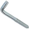 Aerzetix - C44750 - Set di 10 - Vite filettata per legno - gancio a forma di L - punta da avvitare - Ø8x80mm - acciaio zincato - metallo - fai da te - ristrutturazione