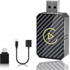 YOURKAY Carplay Wireless, Adattatore Android Auto Wireless da USB A a C, Car Play Wireless iPhone, 2 in 1 Adapter Carplay Wireless, Plug and Play, per iPhone iOS 10+ e Android 11+