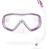 Cressi Junior Set Ondina - Maschera Snorkeling Bambini 7-13 Anni + Boccaglio Frontale Nuoto Piscina Antiappannante Antigraffio Maschera Subacquea Bambino Bambina Regolabile Maschera Sub Anti UV Giallo