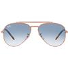 Ray-Ban 0RB3625 Occhiali, Oro Rosa/Blu Sfumato Trasparente, 55 Uomo