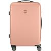 Princess Traveller PT01 Deluxe - Realizzato con materiali riciclati - 7 colori e 3 dimensioni - 4 doppie ruote girevoli - Serratura TSA incassata, Peony Pink, Mittel Reisekoffer, Trolley rigido con