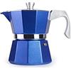 IBILI Moka express Evva Blue, 9 tazze, 450 ml, alluminio fuso, adatta per l'induzione