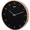 Unity Orologio da parete, Plymouth Rose Gold, moderno, quadrante nero, 30 cm