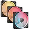 CORSAIR Ventole Corsair iCUE Link LX120-R PWM 120mm RGB Kit Da 3 Nero