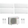Mitsubishi Electric CLIMATIZZATORE CONDIZIONATORE MITSUBISHI ELECTRIC QUADRI SPLIT INVERTER LINEA PLUS SERIE MSZ-AY 7000+9000+9000+12000 BTU CON MXZ-4F80VF WI-FI INTEGRATO R-32 7+9+9+12