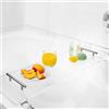 Navaris Vassoio Vasca da Bagno Plexiglass 73x23cm - Tavolino Vasca Bagno Acrilico - Mensola Porta Oggetti - Tavolo Appoggio Bathtub Tray Trasparente