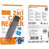 HOCO lettore di schede di memoria 2in1 USB A 2.0 HB45 grigio