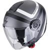 Scorpion casco jet Exo-City II Riva - Argento Opaco Nero Bianco