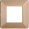 ETTROIT PLACCA PLASTICA 2 MODULI ORO OPACO COMPATIBILE VIMAR PLANA