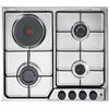 DE LONGHI - Piano Cottura FFI36ER Combi 3 Fuochi Gas 1 Piastra Elettrica da 58 cm Colore Inox - SPEDIZIONE GRATUITA