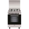 GLEM GAS - Cucina Elettrica A654MI6 4 Fuochi Gas Forno Elettrico Classe A Dimensioni 60x50 Colore Inox Serie Alpha - SPEDIZIONE GRATUITA