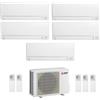 Mitsubishi Electric CLIMATIZZATORE CONDIZIONATORE MITSUBISHI ELECTRIC PENTA SPLIT INVERTER LINEA PLUS SERIE MSZ-AY R-32 9000+9000+9000+9000+12000 CON MXZ-5F102VF A++ WI-FI INCLUSO - NEW 9+9+9+9+12