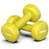 POWRX Manubri Pesi Vinile 0,5-10 kg - Dumbbells Ideali per Esercizi in casa e Palestra - Impugnatura Antiscivolo - Peso e Colore a Scelta + PDF Workout, pavimento gommato palestra