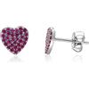 ALFIERI & ST. JOHN 925 Orecchini incanto in argento con pavé zirconi fucsia