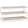 Norstone Esse AV, mobile da pavimento, hi-fi, in acciaio e vetro/legno