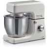 Ariete Gourmet Professional 7L 1598/00, Impastatrice Planetaria, 1200 W, Capacità 7 L, 3 Accessori, 6 Velocità, Funzione Pulse, Coperchio Paraschizzi, Bianco