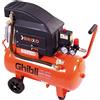 Compressore d'aria 25 lt carrellato, portatile, compatto, ad olio con manometro