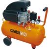 Compressore d'aria 50 lt carrellato, portatile, compatto, ad olio con manometro