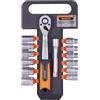 Set chiavi a bussola da 10-24mm e cricchetto con prolunga, kit da 14pz