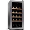 KLARSTEIN Cantinetta Vino Refrigerata a Zona Singola per Interno/Esterni, Frigo Bar, Cantina Vino con Porta in Vetro, Mini Frigo Silenzioso, Frigorifero Piccolo Touch Control, 5-18°C, 18 Bottiglie