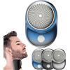 ZRREMRE Potente rasoio elettrico da uomo 2023, mini rasoio elettrico ricaricabile USB, regalo per la festa del papà (blu)