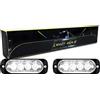 RIGIDON 2 Pezzis 4 LED Lampada di Emergenza Strobo Barra Led, 3.3 Pollice 12V 24V Faretti Fendinebbia Per Off road Auto Fuoristrada Camion SUV UTE ATV Barca 4x4 Veicoli, Colore Bianco Impermeabile