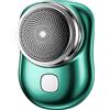 Bekasa Rasoio elettrico mini rasoio, portatile, mini rasoio elettrico da uomo, tascabile, con cavo USB, ricaricabile, per viaggi, auto, casa, colore: verde