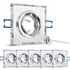 SSC-LUXon MIRELLA - Faretto a LED da incasso orientabile quadrato in vetro specchio, set