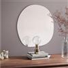 Navaris Specchio da Parete Decorativo - Specchio Bagno da Muro 50 x 50 cm - Specchietto Pensile Design Moderno Ondulato - Vetro Spesso 4 mm - Senza Cornice
