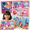 QUOKKA Puzzle Legno Bambini 3 4 5 Anni - 4x24 Pezzi Puzzle Unicorno Montessori - Gioco Educativo in Legno con Sirene Principesse e Unicorni - Regalo per Bambini e Bambine 6 7 8 Anni