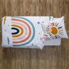 DEGHI Set copripiumino 140x200 cm e federa in cotone con arcobaleno - Timothy Kids