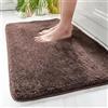 Lkw Ogechi 40 x 60 CM Tappetino da Bagno Antiscivolo Lavabile in Lavatrice e ad Asciugatura Rapida, Tappeto da Bagno Tinta Unita in Microfibra, Tappeto Doccia Extra Morbido Super Assorbente, Marrone