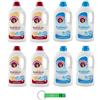 Beni Culinari 8 confezioni di test Chanteclair Lavatrice Marsiglia + bicarbonato - detersivo liquido per lavatrice - detersivo - 28 lavaggi 1260 ml + portachiavi Beni Culinari