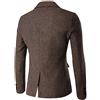 Generic Cappotto di lana classico su misura da uomo,Giacca da lavoro invernale per uomo,Blazer formale in tweed da uomo,Blazer casual slim fit per uomo,Giacca in lana a spina di pesce, Giacca intelligente