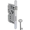 SERRATURA PORTA INTERNA PATENT BORDO TONDO FINITURA NICHEL INTERASSE 70