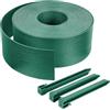 VOUNOT® Bordo Giardino Flessibile, Bordi Aiuole PE Bordura per Prato con Picchetti di Fissaggio, Lunghezza 20m Altezza 13cm Spessore 3mm, Verde